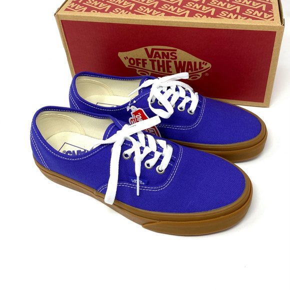 🌿Sale🌿 Vans Authentic Gum Spectrum Blue Canvas Sneakers Men's Size VN0A348A3ZE - Picture 6 of 11